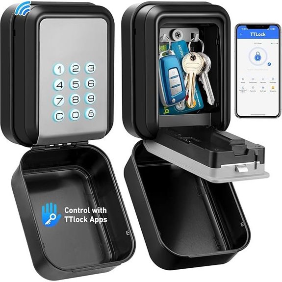HUANLANG Bluetooth Waterproof Key Lock Box with App