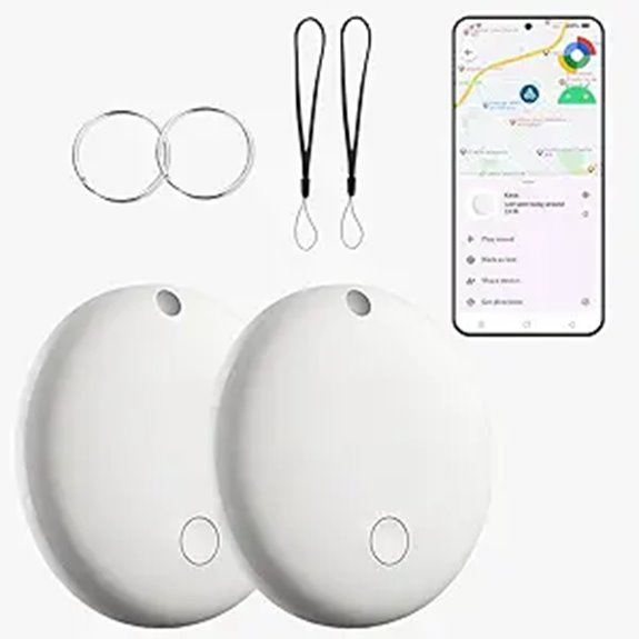 Bluetooth Tracker for Android 2-Pack Waterproof Replaceable Battery