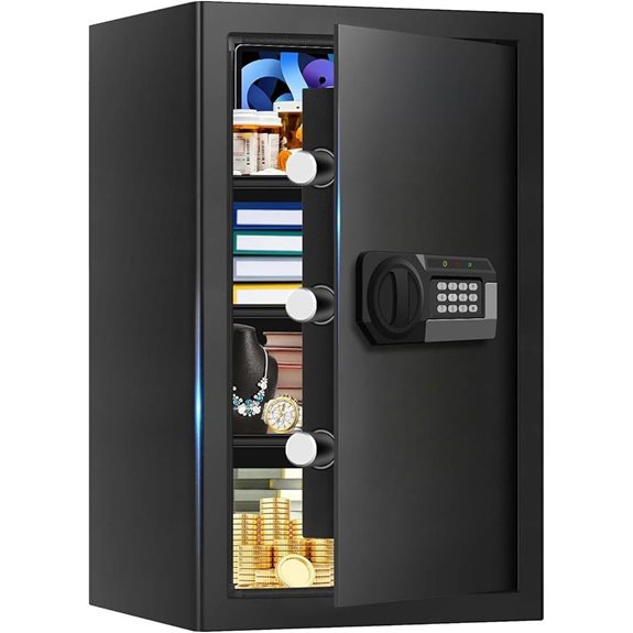 Large Water & Fireproof Home Safe with Alarm