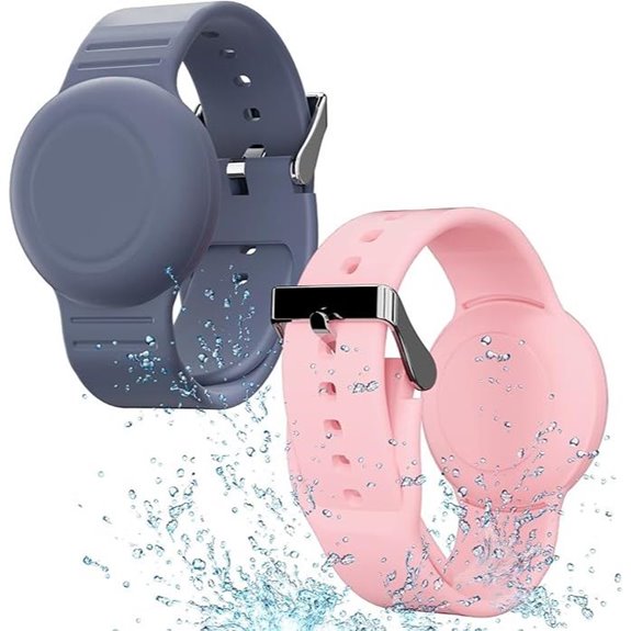 Waterproof Airtag Wristbands for Kids (2 Pack)