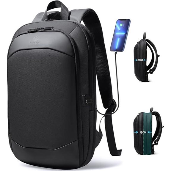 Business Waterproof Laptop Backpack with USB Charger