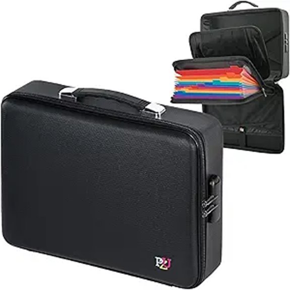 Fireproof Document Box with Lock and Waterproof Shell