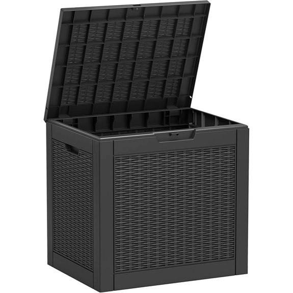 Outdoor Resin Storage Box 35 Gallon Waterproof Lockable