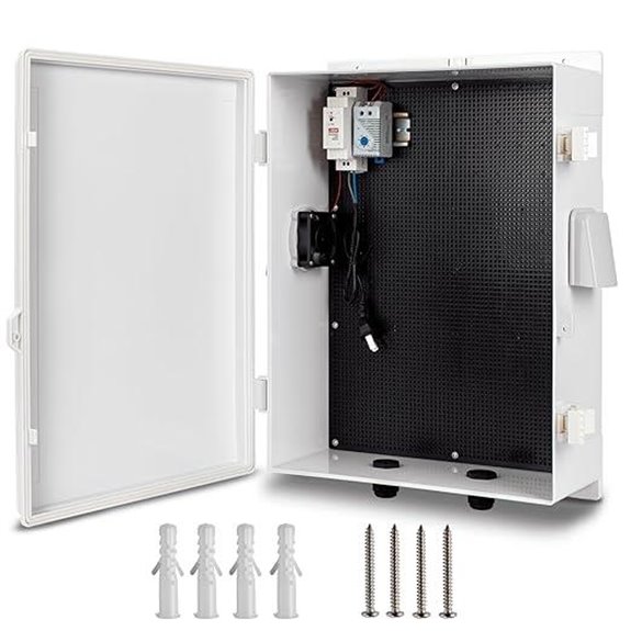 Outdoor Electrical Box with Thermostat Fan Water-Resistant