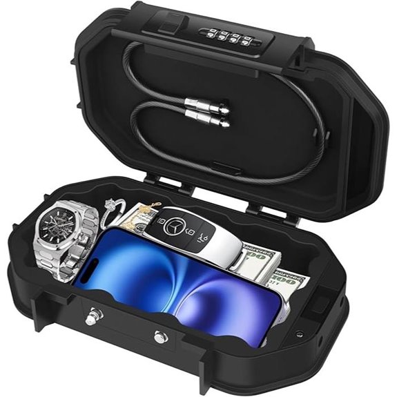 Diyife Waterproof Portable Safe Lock Box with Code