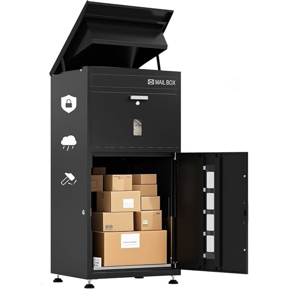 Large Waterproof Steel Package Drop Box with Lock