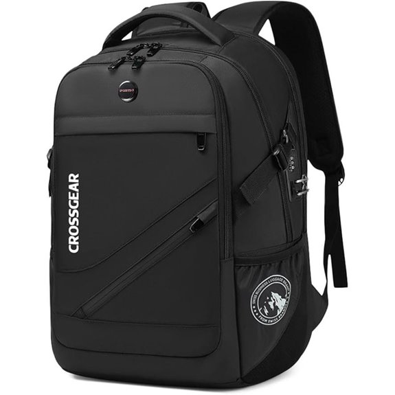 Crossgear Waterproof Travel Backpack with USB and TSA Lock