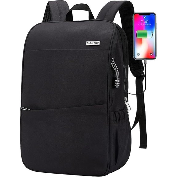 MAXTOP Water-Resistant Travel Laptop Backpack with USB