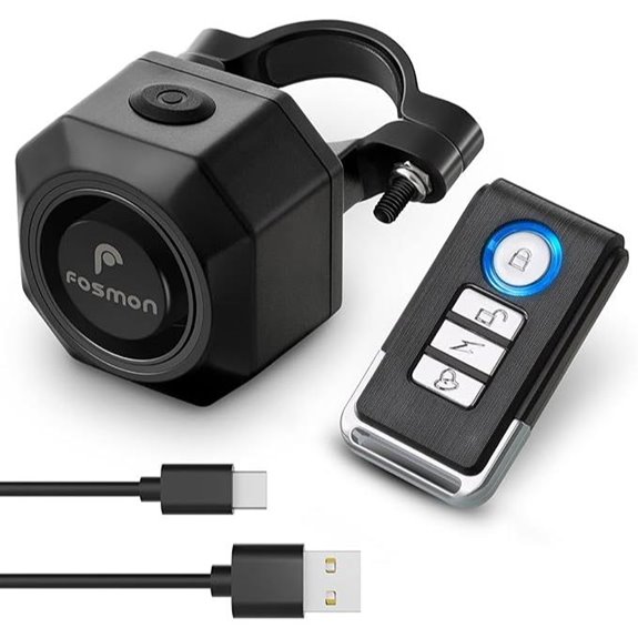 Fosmon USB-C Bike Alarm with Remote and Waterproof