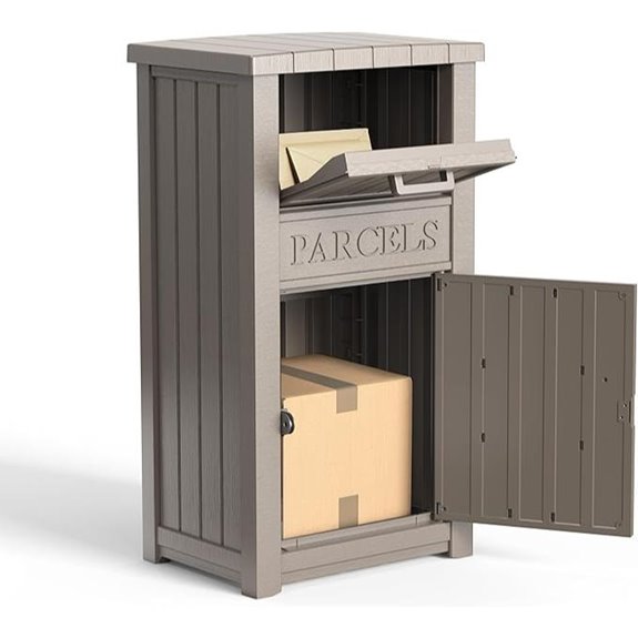 Weatherproof Outdoor Parcel Drop Box with Lock