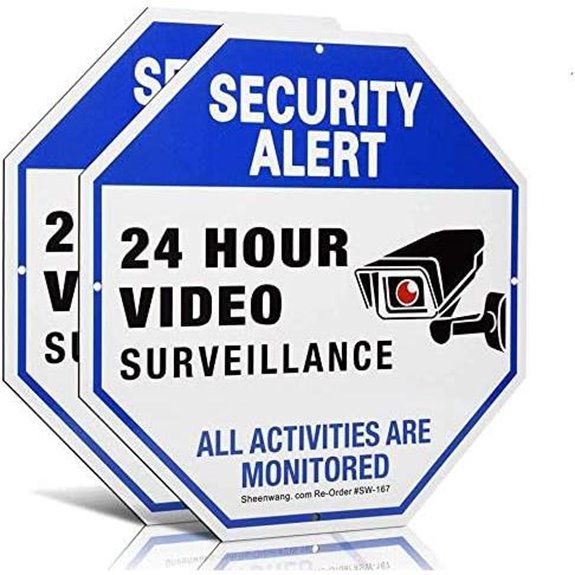 Sheenwang 2-Pack Security Camera Signs Weatherproof Aluminum