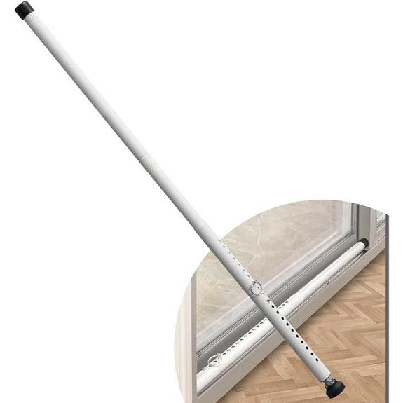 DIIG Adjustable Sliding Door Security Bar (White)