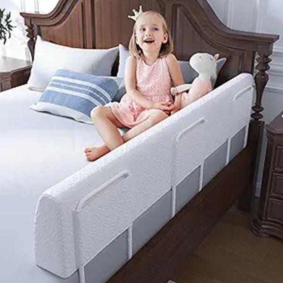 Toddler Bed Bumper and Guard Rail (White 59)