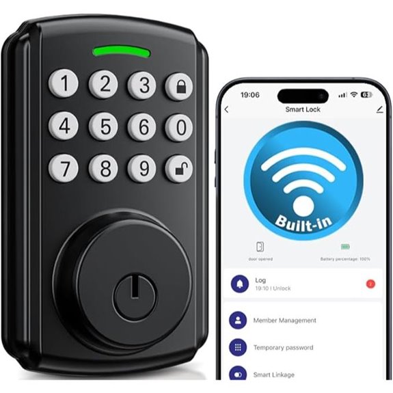 Smart Wi-Fi Deadbolt Lock with App Control