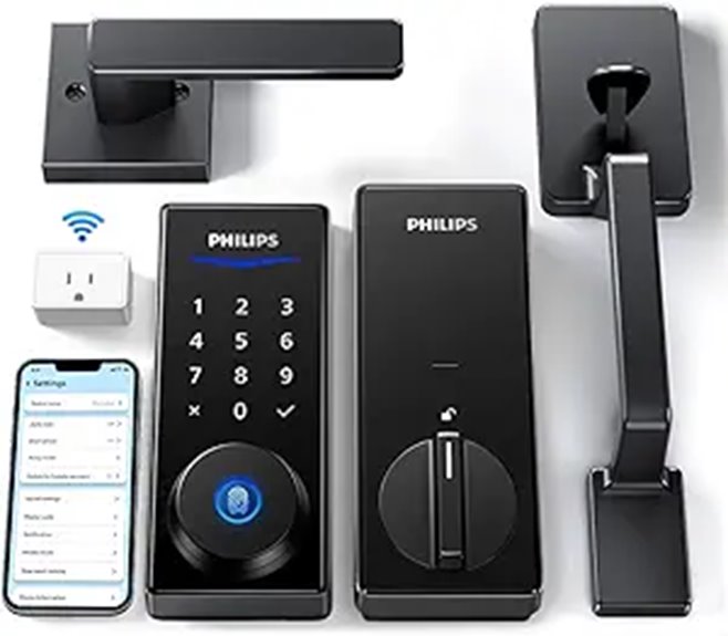 Philips Wi-Fi Smart Lock with Handle and App Control