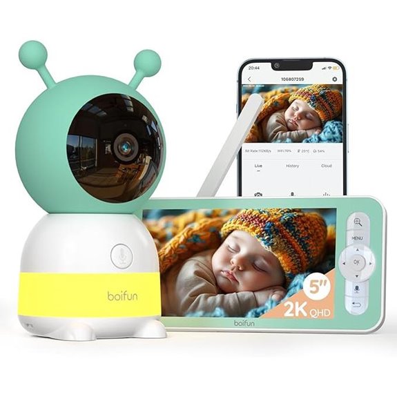 BOIFUN 2K WiFi Baby Monitor with Auto Tracking