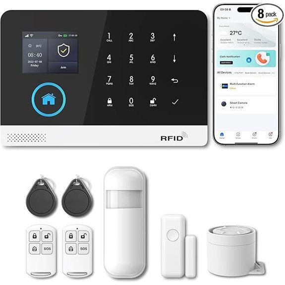 PGST Smart Home Alarm System Kit with WiFi Alerts