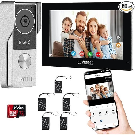 2-Wired Video Intercom System with Camera and Monitor