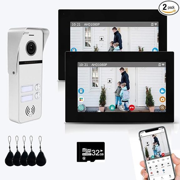 Wired Video Intercom System with Touch Monitor and WiFi