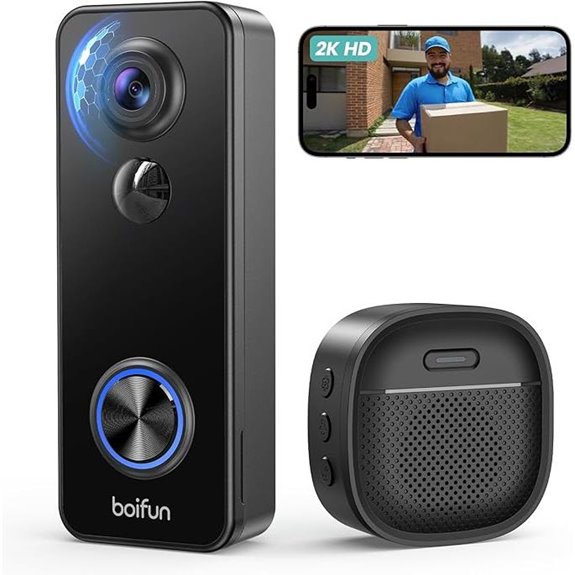 BOIFUN Wireless Doorbell Camera with 2K FHD & AI