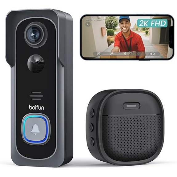 BOIFUN Wireless Doorbell Camera with 2K HD & Night Vision