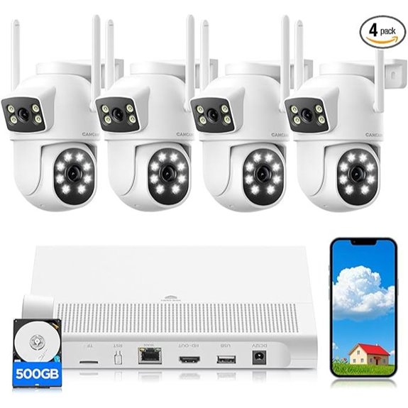 Wireless 4K Home Security Camera System with Night Vision
