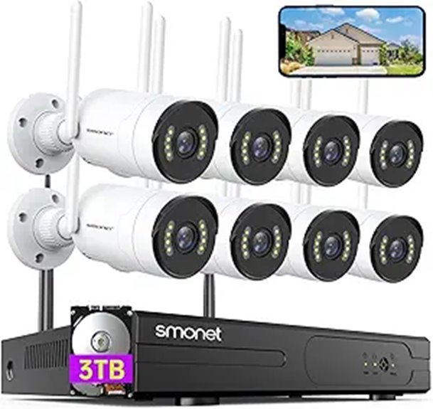SMONET 8-Channel Wireless Security Camera System