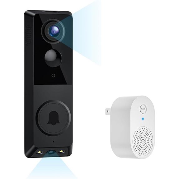 Battery-Powered Dual Camera Video Doorbell with AI