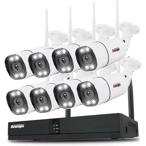 8-Channel Wireless Security Camera System with AI