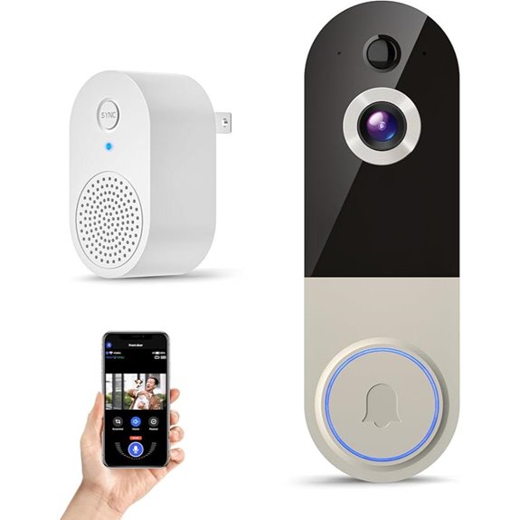 Wireless Doorbell Camera with Rechargeable Battery