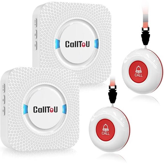CallToU Wireless Caregiver Pager System with 2 Buttons