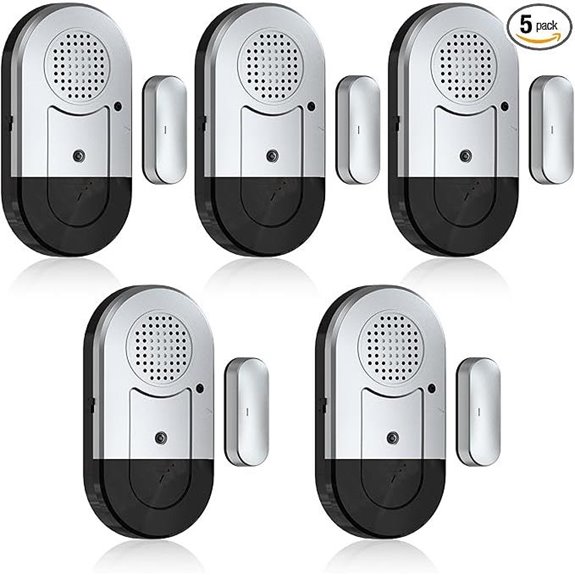 Sanjie Door Window Alarms 5 Pack Wireless Security Sensors