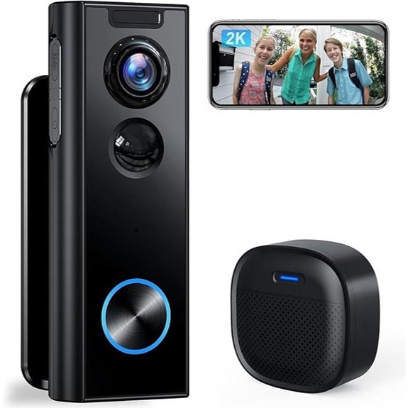 XTU Wireless Doorbell Camera with 2K Video and Alerts
