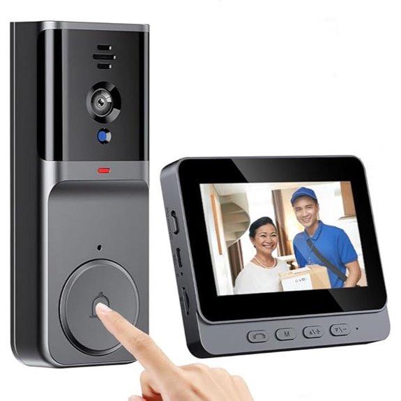KEPEAK Wireless Doorbell Camera with Monitor