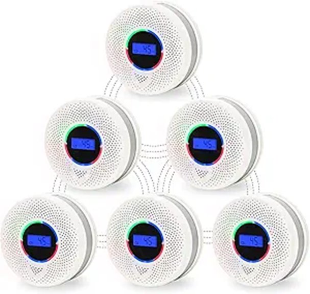 6-Pack Wireless Interlinked Smoke & CO Detectors