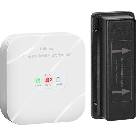 Briidea Wireless Mailbox Alarm with LED Flash & Sound