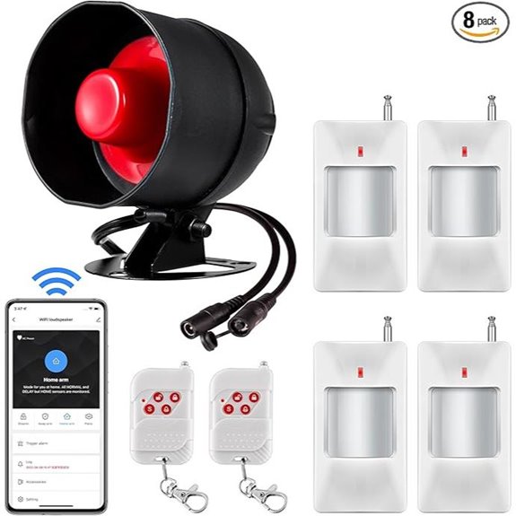 WiFi Home Security System with Motion Sensor Alarm