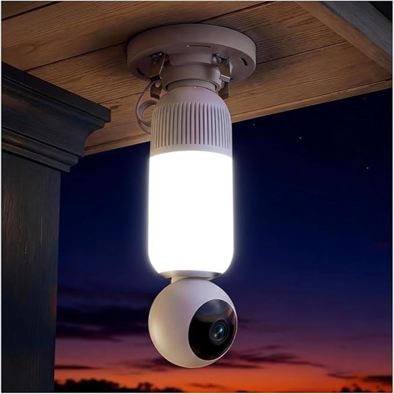 Wireless Light Bulb Security Camera with Night Vision