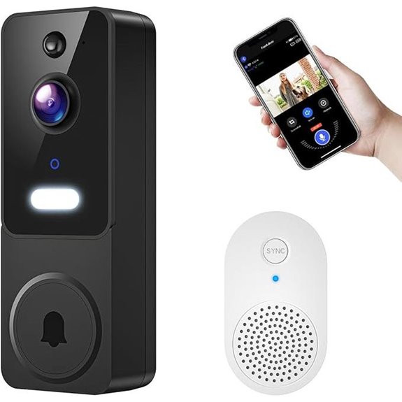 Wireless Video Doorbell with Night Vision and AI Detection