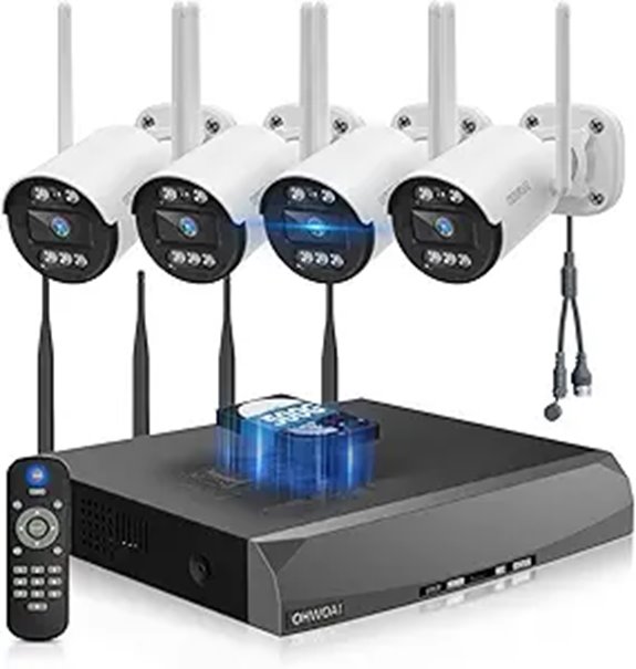 Wireless Outdoor Security Camera System with Two-Way Audio