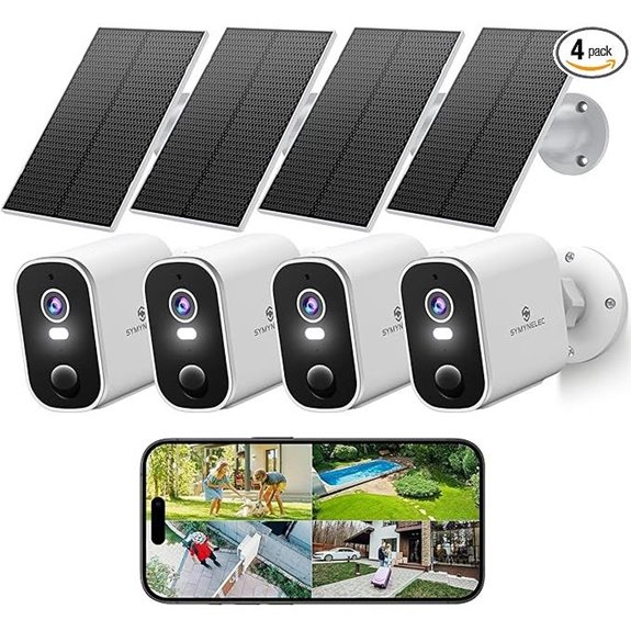 SYMYNELEC 4-Pack Wireless Outdoor Security Cameras