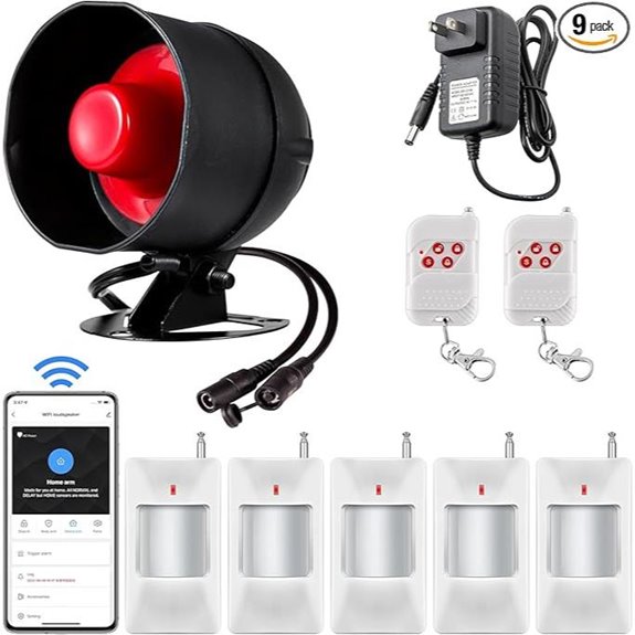 WiFi Home Security System with Alarm and Motion Sensor