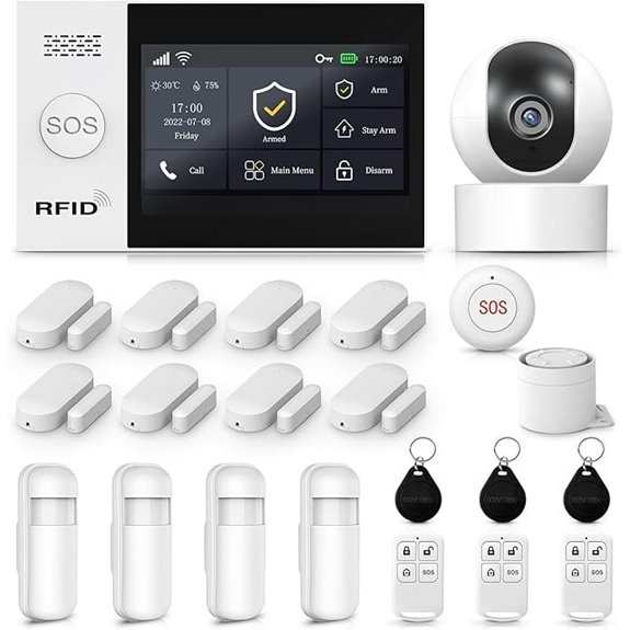Wireless Home Security Alarm Kit with Cameras