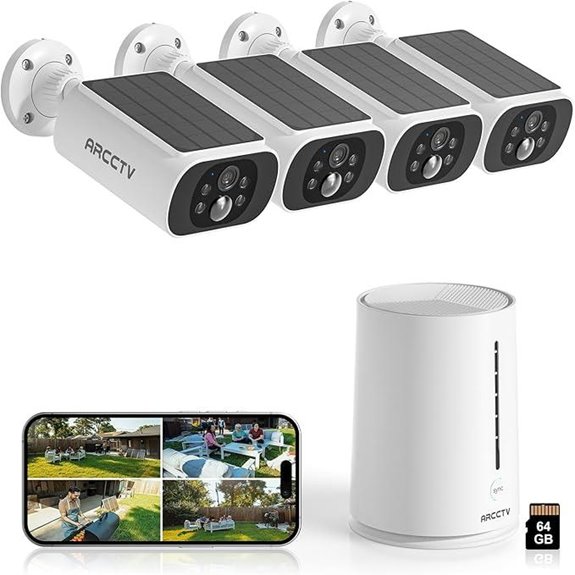 Wireless Solar Security Camera Kit with Night Vision