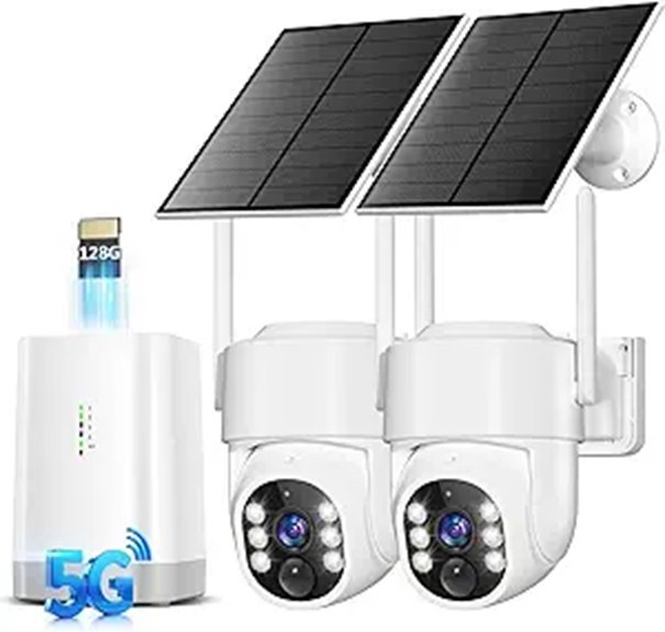Wireless Outdoor Security Camera Kit with Solar Power