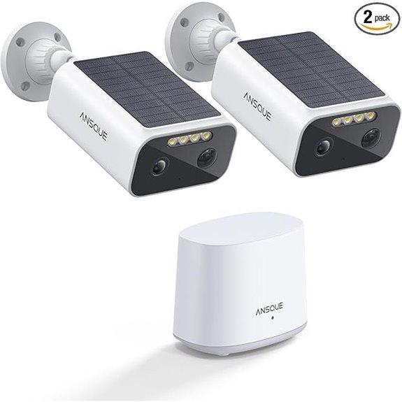 Wireless Outdoor Solar Security Camera Kit with Night Vision