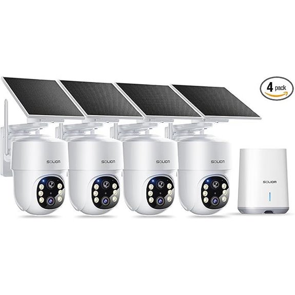 SOLIOM 5MP Wireless Solar Security Cameras (4-Pack)
