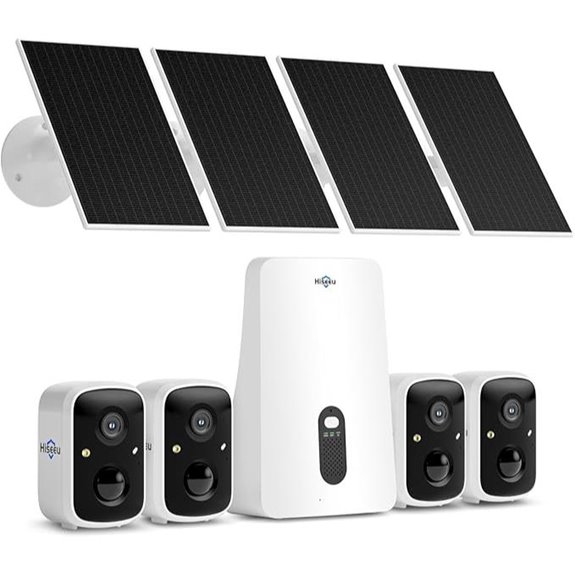 Hiseeu 4-Camera Wireless Solar Security System