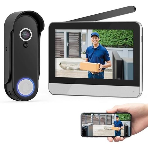 Wireless Video Doorbell System with Touchscreen