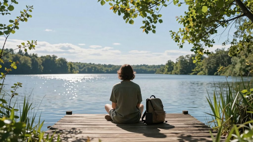 mindful outdoor self care ritual